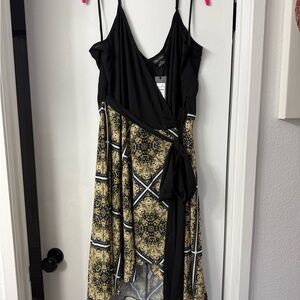 CITY CHIC GOLDEN SCARF WRAP AROUND DRESS - NWT- 16